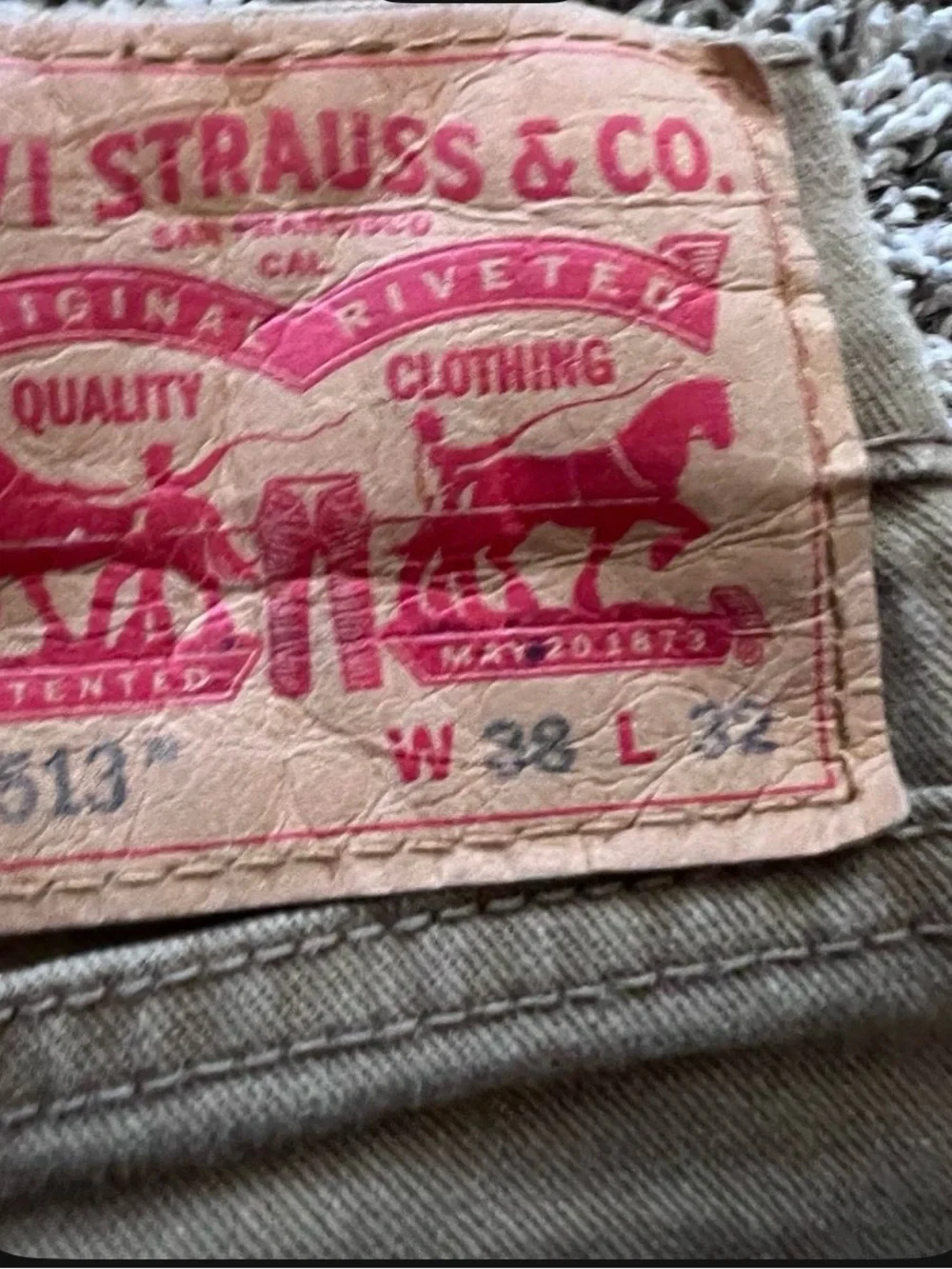 Levi's Olive Green Straight-Leg Jeans